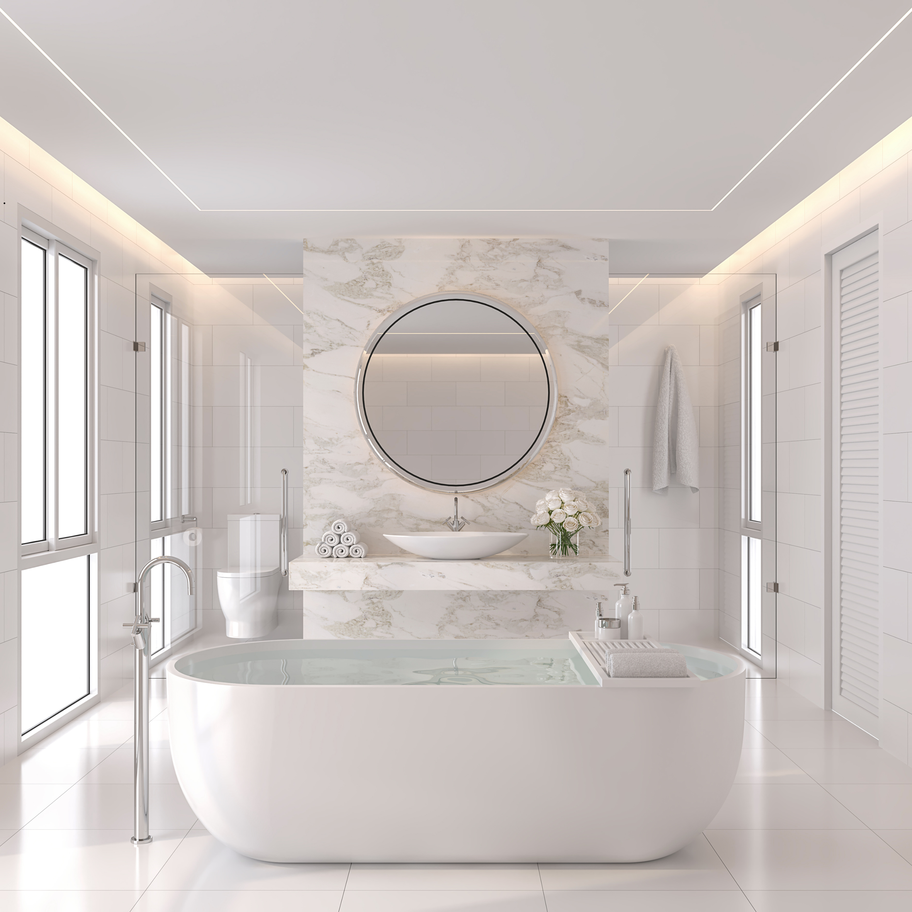 Finished bathroom interior