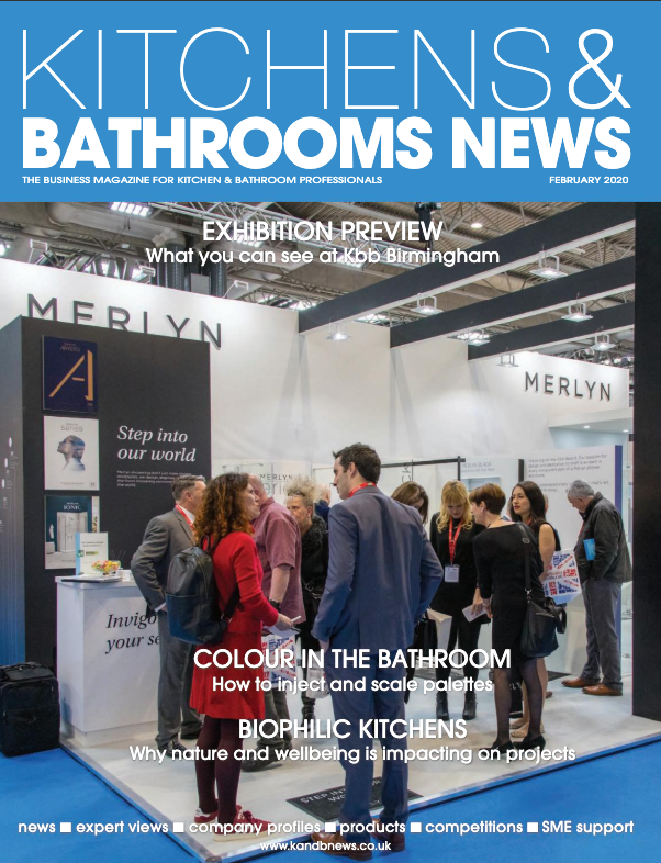 Original Kitchens & Bathrooms News magazine cover with blue masthead