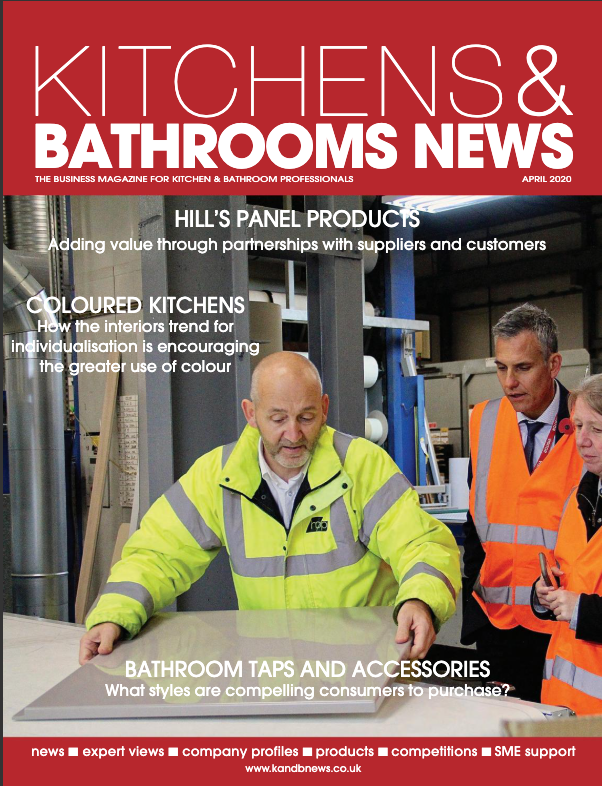 Original Kitchens & Bathrooms News magazine cover with red masthead